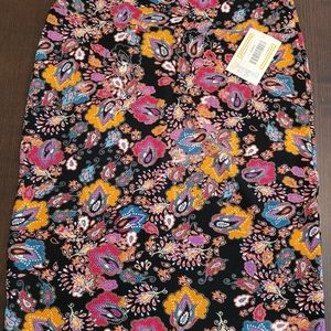 LulaRoe Cassie Womens Simply Comfortable Pencil Skirt Multicolor Size L NWT